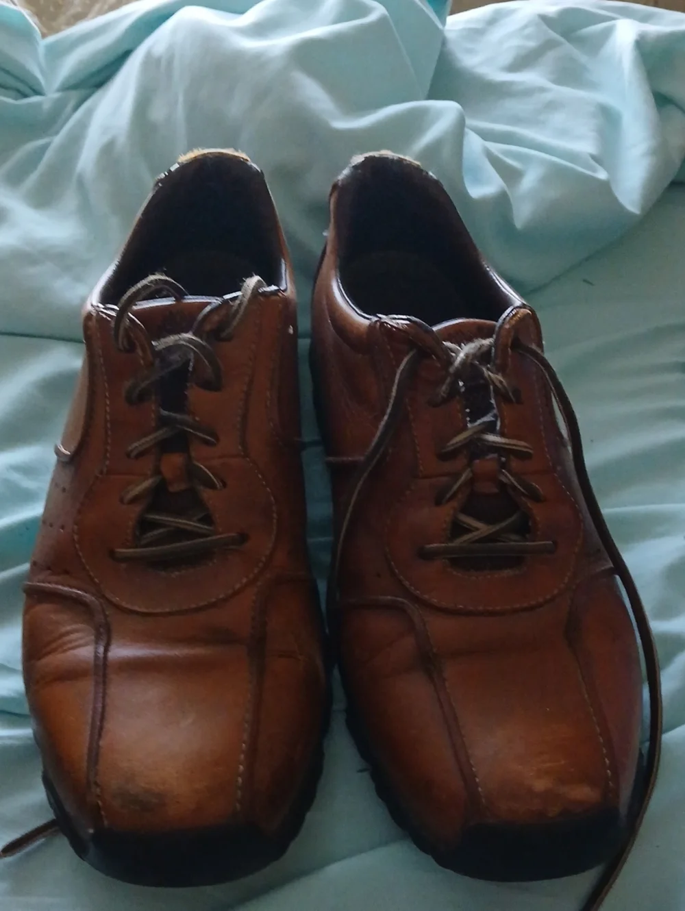 Timberland Brown Leather Lace-Up Slip-On Loafers
